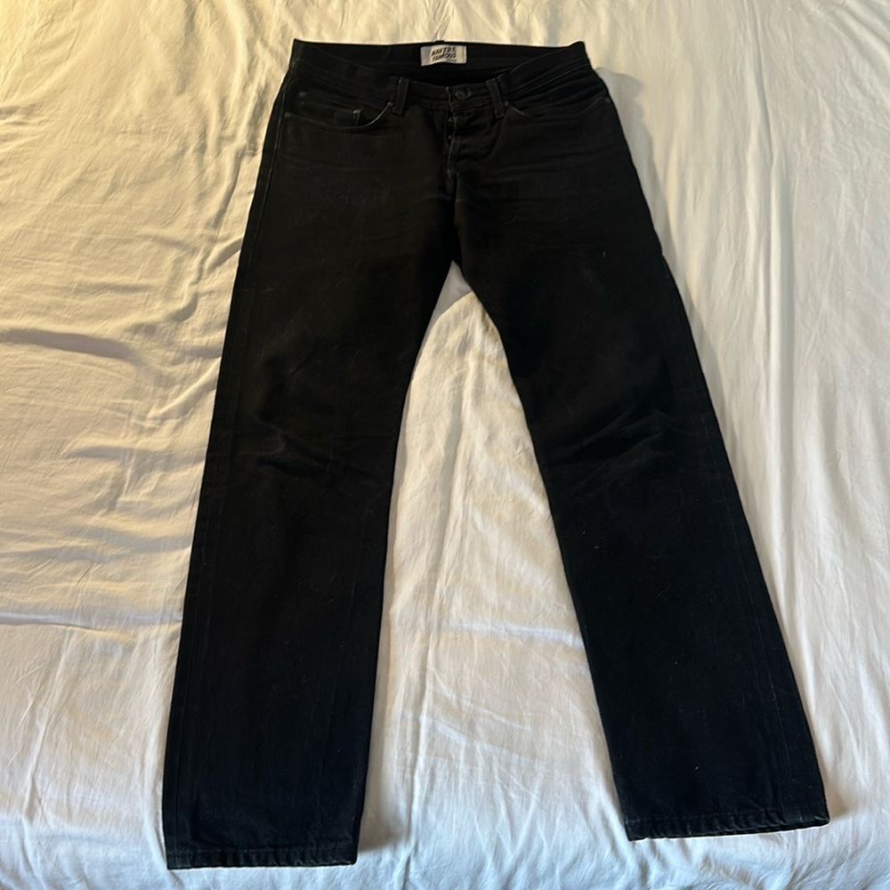 Naked & Famous Weird Guy Solid Black Selvedge 33